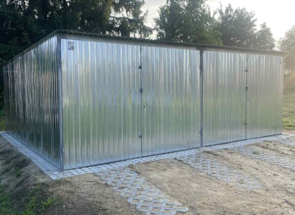 Garaż Blaszany 6 x 5 m ze spadem do tyłu