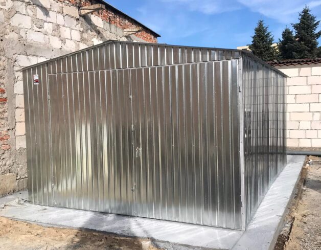 Garaż blaszany 4×5 dwuspad ocynk