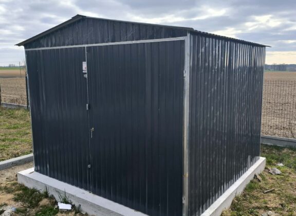 Garaż blaszany 3×3 Dwuspad GRAFIT