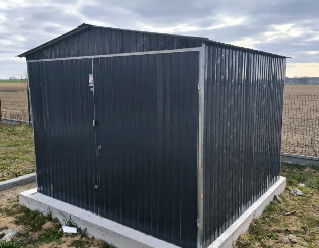 Garaż blaszany 3×3 Dwuspad GRAFIT